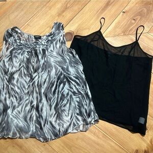 Talbots Black and White Chemise Duo